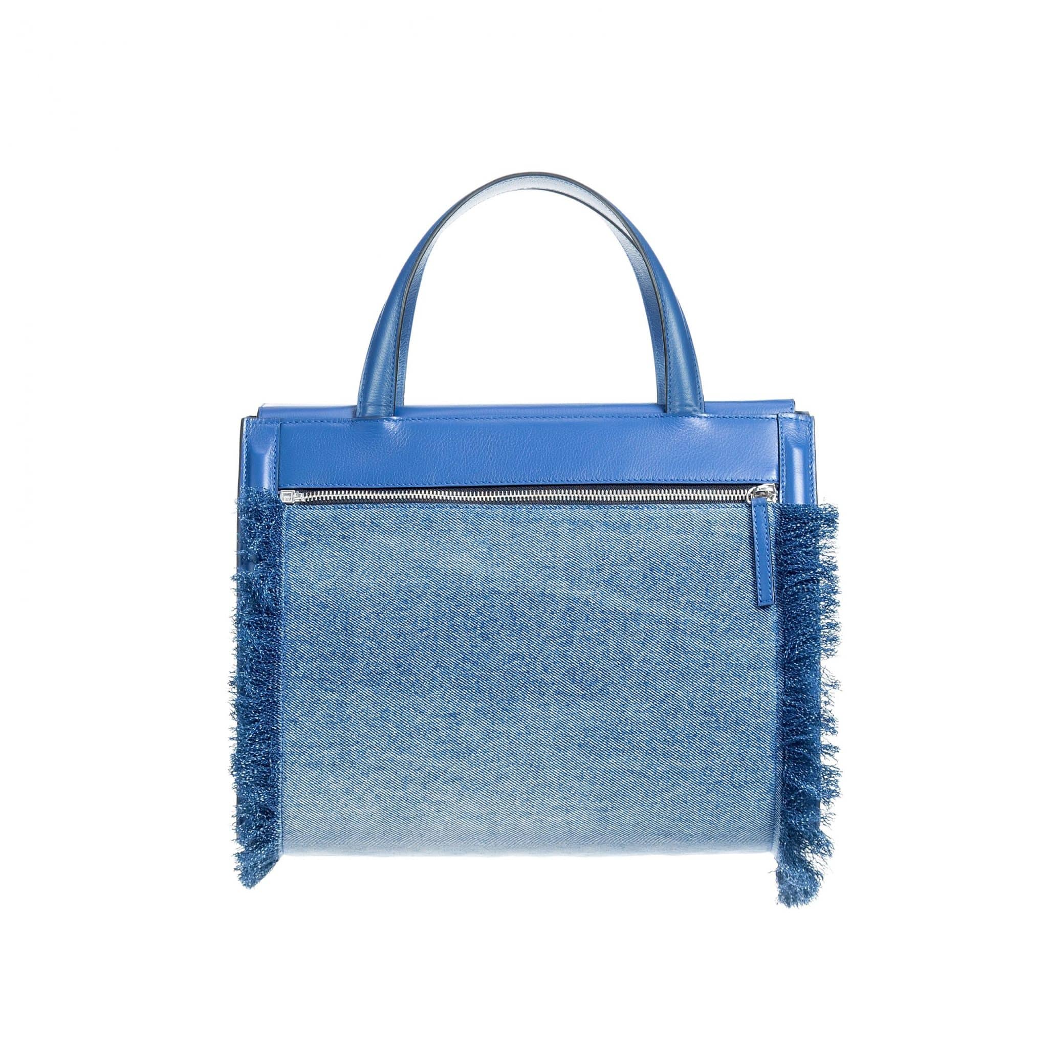 Bolso azul mujer - blue bag with pocket back- Yoyo Sagal