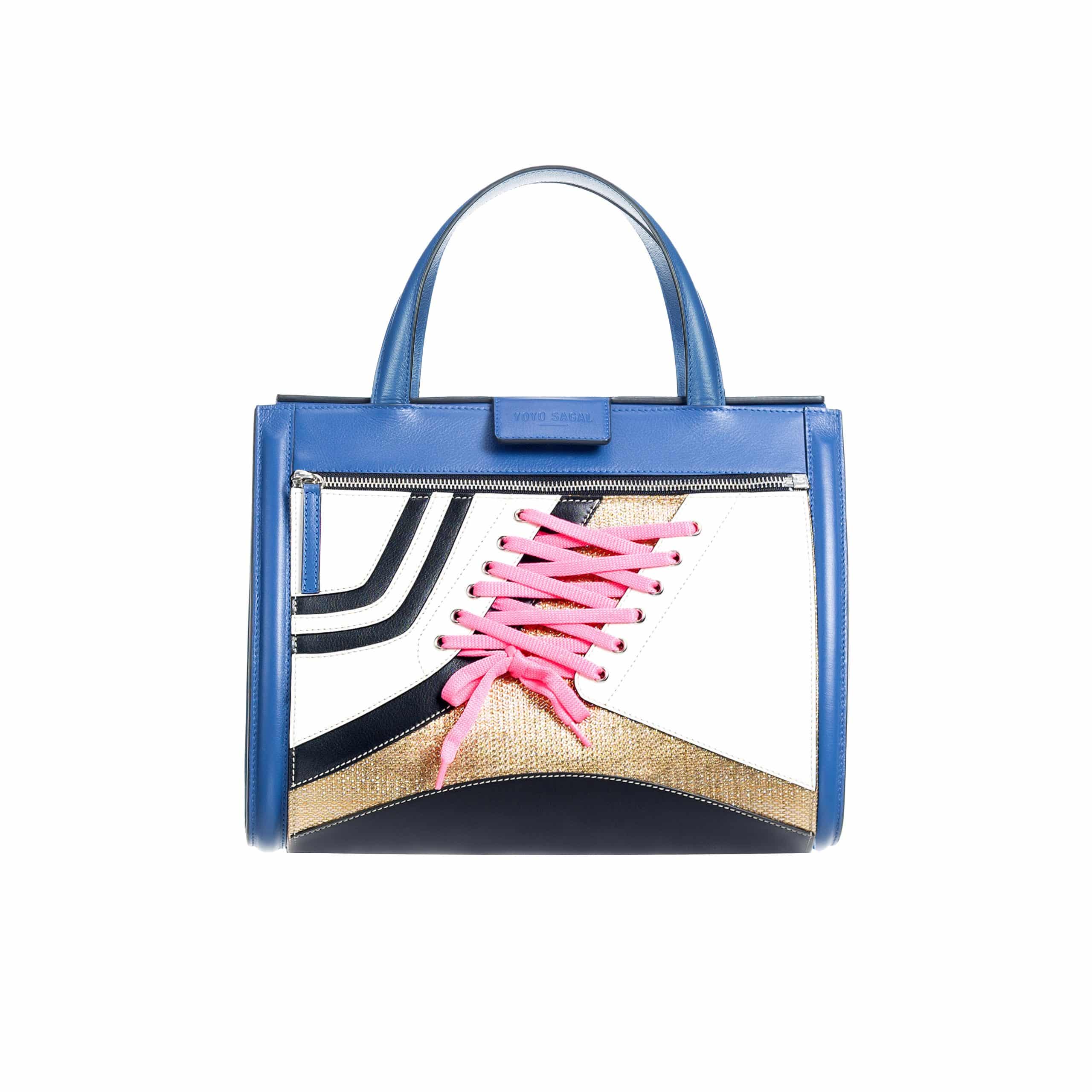 Bolso azul mujer - blue bag with sneaker front- Yoyo Sagal